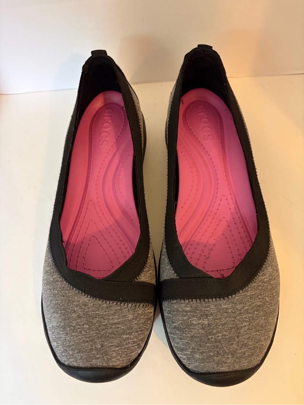 CROCS Duet Busy Day Stretch Flat Slip On Heather Size 11